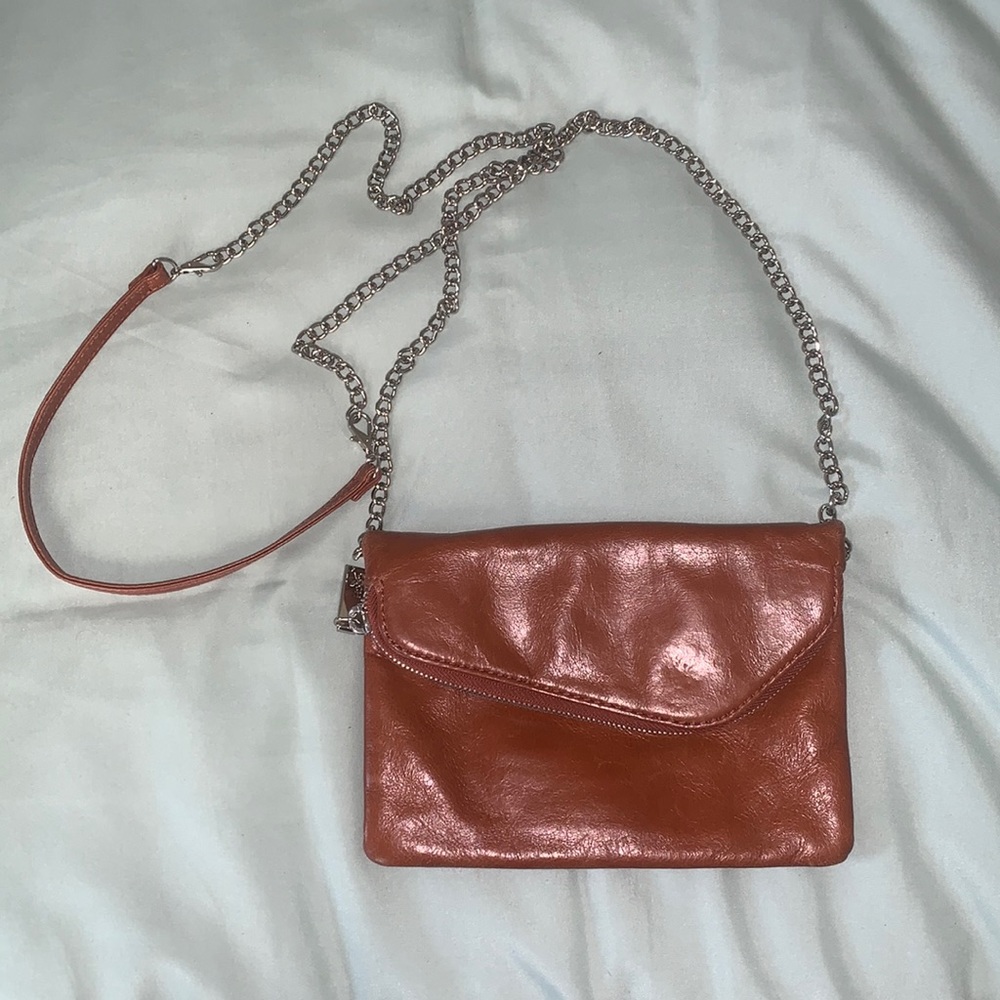 HOBO Tan Leather Chain Crossbody
